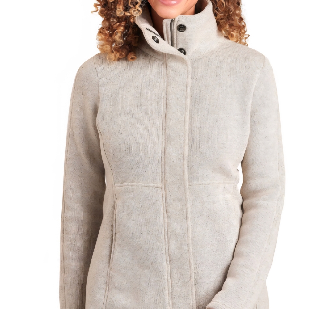 Kuhl Highland Long Jacket Natural Biege Women’s Small Button/Zip Up